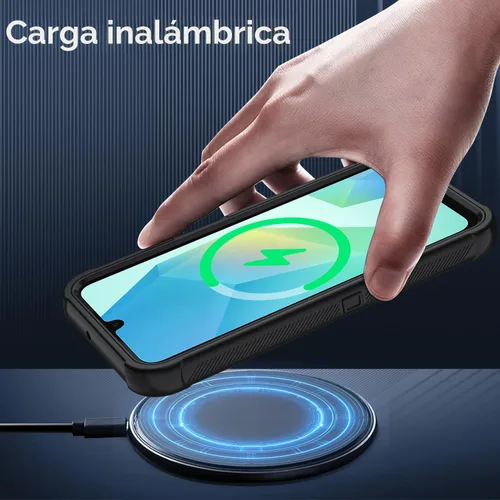 Vista 5 de Funda para Samsung Galaxy A16 5G: Cubierta de Teléfono a Prueba de Golpes de 3 Capas con Protector de Pantalla HD, Protección Híbrida Protectiva