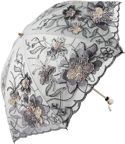 Vista 102 de Honeystore - Parasoles de encaje de flores para fiesta de boda, paraguas nupcial de encaje