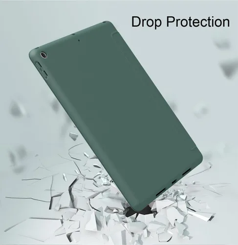 Vista 6 de Funda para iPad mini 5 (lanzado en 2019), ligera, delgada, con función de reposo/activación automática con soporte triple plegable, funda de TPU