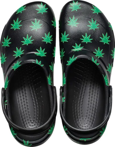 Vista 4 de Crocs Zuecos unisex para hombres y mujeres con gráfico bistró Zapatos de trabajo antideslizantes