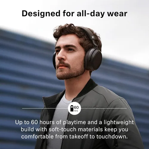 Vista 5 de Sennheiser MOMENTUM 4 - Auriculares inalámbricos, ANC, batería de 60 horas Negro