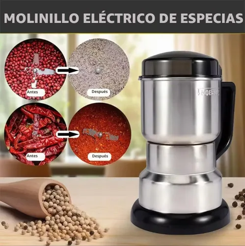 Vista 5 de Molinillo de café eléctrico, molinos de grano, Molinillo de especias eléctrico, Rectificadora de polvo pequeña para el hogar, Molinillo de hierbas