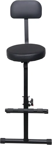 Vista 3 de Prox X-GIGCHAIRMK2 - Silla de trono portátil plegable para operador AV para DJ, altura ajustable, con cojín acolchado de terciopelo de 13 pulgadas