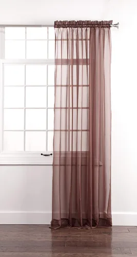 Vista 58 de Stylemaster Elegance Cenefa recta de gasa transparente, 60 x 14 pulgadas, color dorado