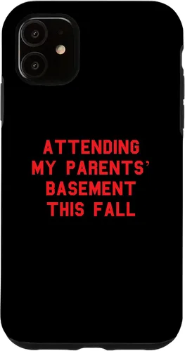 Vista 6 de iPhone 12 mini Attending My Parents’ Basement Fall Gamer Funny Fan Red Case