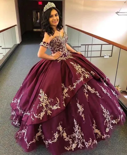 Vista 2 de Vestido de fiesta con cuentas bordadas, 16 vestidos de princesa con volantes, vestido de graduación, vestidos de quincenaera, graduación 2024