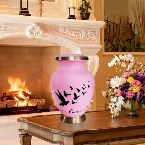 Vista 6 de NANIURN Urnas de cremación para cenizas humanas, mujeres y hombres, urna funeraria para cenizas para mujeres y hombres, modelos de amor decorativos