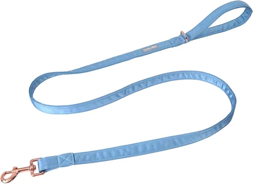 Vista 19 de Lionet Paws Lindo soporte para bolsas de excrementos de perro con bolsa para correa, dispensador de seda para perros, collar a juego Azul