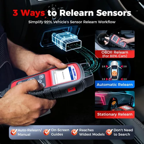 Vista 4 de Autel TS601 MaxiTPMS TPMS Herramienta profesional con OBD ll