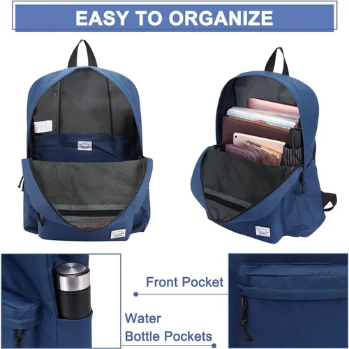 Vista 3 de Mochila ligera Vaschy, de 5.28 galones, impermeable, plegable para deportes como senderismo, Azul, M