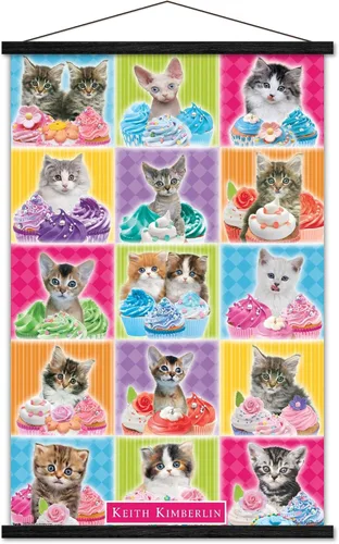 Vista 8 de Trends International Keith Kimberlin - Kitten - Cupcake Wall Poster, 14.725" x 22.375", Barnwood Framed Version