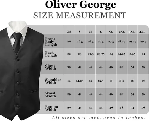 Vista 7 de Oliver George Chaleco formal sólido para hombre, 4 piezas, chaleco de esmoquin, corbata de lazo, pañuelo para traje o esmoquin