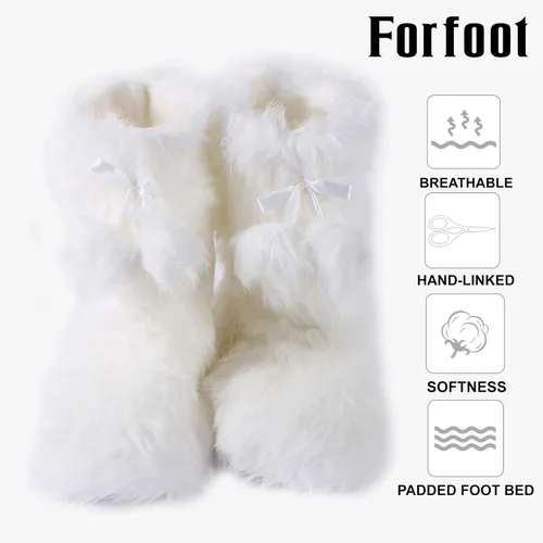 Vista 2 de Pantuflas de forro polar para mujer, botas antideslizantes para interiores