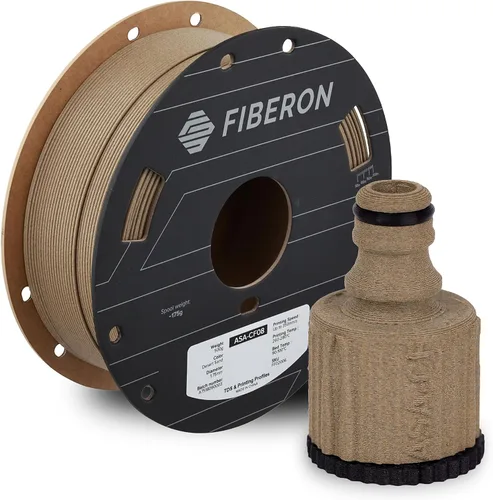 Vista 15 de Polymaker Fiberon ASA-CF08 Filamento ASA de fibra de carbono de 0.07 in 4.370 - 0.07 in Fiberon Asa-cf08 Negro 1.1 lbs (Código hexagonal: #000000)