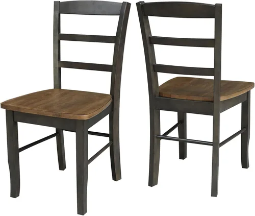 Vista 16 de International Concepts Madrid - Sillas de comedor, madera de parawood maciza, sin terminar (juego de 2)