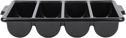 Vista 13 de Restaurantware - Organizador de cubiertos de 21.9 x 14.2 x 3.5 pulgadas, 1 bandeja de cubiertos resistente a las grietas - 4 compartimentos, asas
