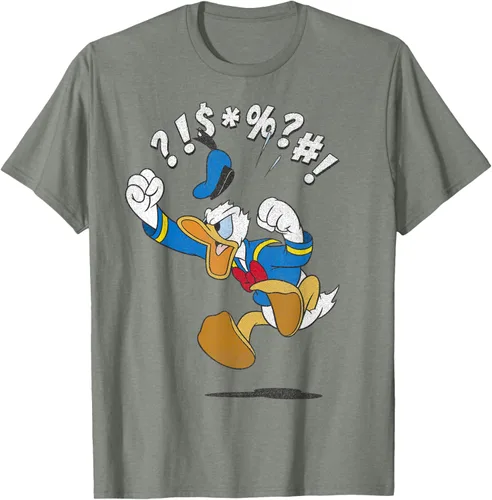 Vista 25 de Disney Mickey And Friends - Camiseta vintage de Donald Duck Angry Jump, Negro