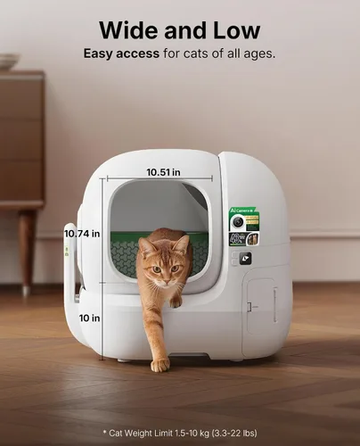 Vista 2 de PETKIT Purobot Max Pro 2 AI - Caja de arena autolimpiante para gatos, sin