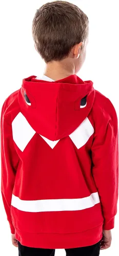 Vista 3 de Power Rangers The Boys - Sudadera con capucha con cremallera completa para disfraz