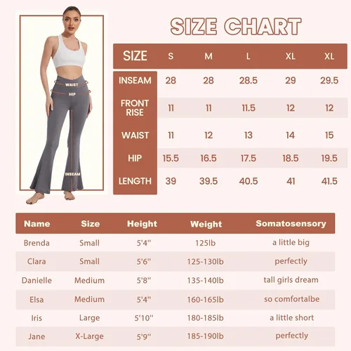 Vista 5 de QGGQDD Leggings negros acampanados para mujer, pantalones de yoga cruzados con bolsillos, leggings de cintura alta con corte de bota