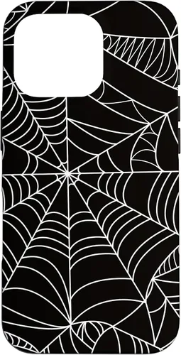 Vista 20 de iPhone 12/12 Pro blanco y negro araña web Único estuche de Halloween de Artsy moderno