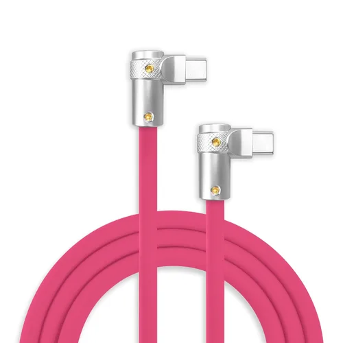 Vista 33 de chubbycable FlexElbow - Cable de carga rápida de 90 grados y 240 W, cable USB C en ángulo recto, cable de carga de silicona compatible con iPhone