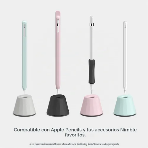 Vista 2 de UPPERCASE Designs NimbleStand - Soporte vertical compatible con Apple Pencil con/sin funda o agarre (gris nube)