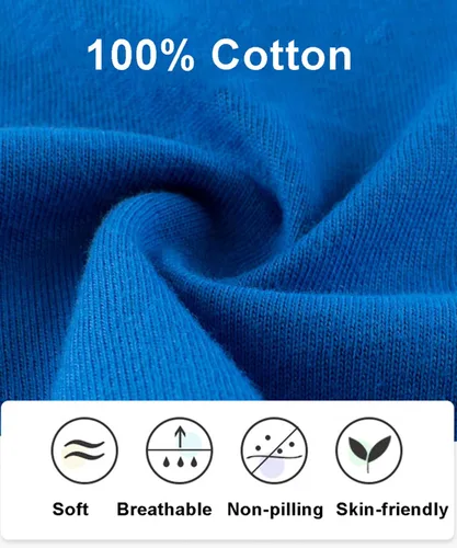 Vista 5 de GFQLONG Paquete de 2 sudaderas de algodón con cuello redondo para niños pequeños, camisetas de manga larga para bebé