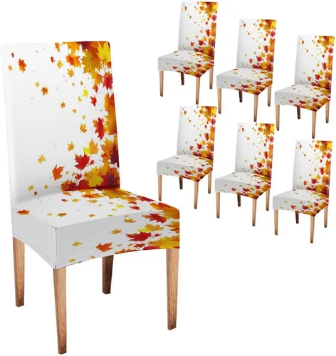 Vista 46 de CAPSCEOLL Fundas para sillas Parsons de elastano, súper ajuste, extraíbles y lavables, para sillas de cocina, fundas protectoras para comedor