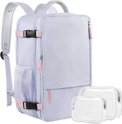 Vista 10 de Mochila de viaje Sinaliy para mujeres y hombres, Gris, Mochilas de viaje 2-Gris