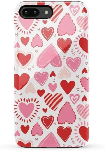 Vista 54 de Casely Funda para iPhone 6/7/8 Plus Todo envuelto Lazos vintage Diseño protector delgado esencial de doble capa