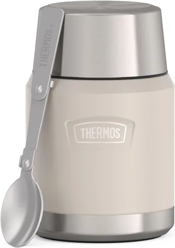 Vista 9 de THERMOS ICON - Tarro de alimentos de acero inoxidable con cuchara, 12 onzas, color negro