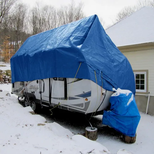 Vista 7 de Windscreen4less lona multiuso de 5 ml, impermeable de poliéster, de color azul, Azul