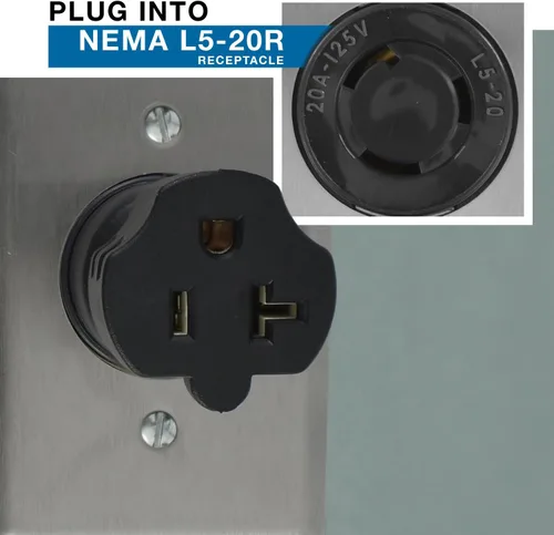 Vista 6 de Conntek 30123 L5-20P a 5-15/20R Adaptador de enchufe, negro