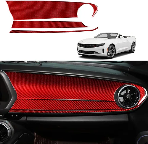 Vista 22 de Calcomanía de fibra de carbono para perilla de ventilación de aire acondicionado, cubierta interior para Chevrolet Camaro 2016 2017 2018 2019 2020