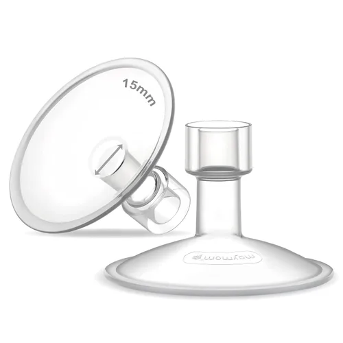 Vista 40 de Maymom MyFit Crater Series - Protector de pecho pequeño de 0.394 in con diseño de dos piezas compatible con piezas de bomba Medela; reemplazo
