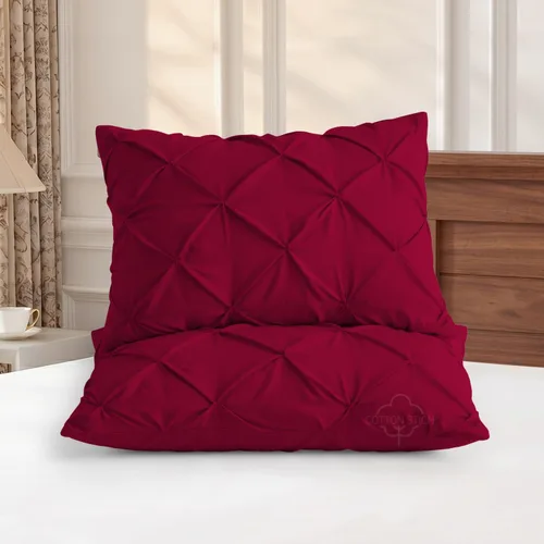 Vista 10 de COTTON STICH™ Juego de 2 fundas de almohada plisadas estándar de 20 x 26 pulgadas, algodón fresco suave y natural, fundas de almohada decorativas