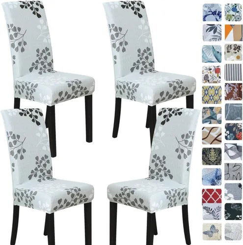 Vista 79 de SPRINGRICO Juego de 4 fundas para sillas de comedor, fundas elásticas para sillas de comedor, de elastano lavables, fundas para sillas Parsons