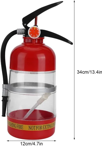 Vista 2 de Decantador de whisky de 2 litros, contenedor portátil extintor de incendios, dispensador de cerveza divertido para fiestas en el hogar, barriles