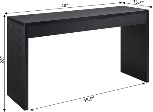 Vista 3 de Convenience Concepts - Northfield - Consola de recibidor, escritorio - Negro