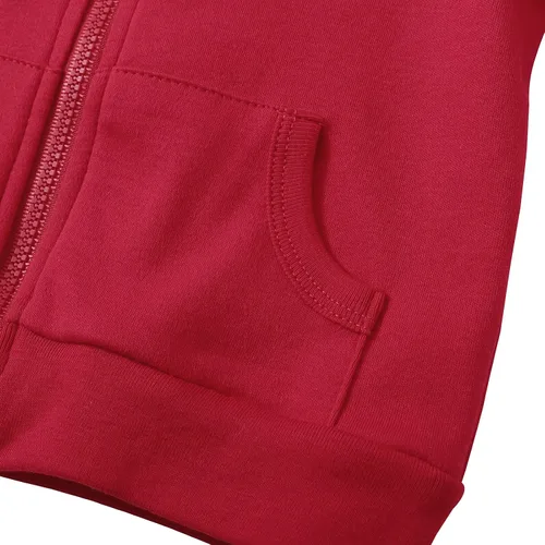 Vista 4 de ROMPERINBOX Sudadera con capucha para bebé y niña, con cremallera completa, ligera, delgada, abrigo, sudaderas de 0 a 24 meses