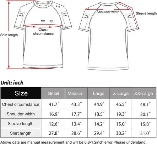 Vista 4 de IDOGEAR Camisas tácticas de cuello redondo para hombre, camiseta atlética de manga corta, camisetas deportivas para exteriores