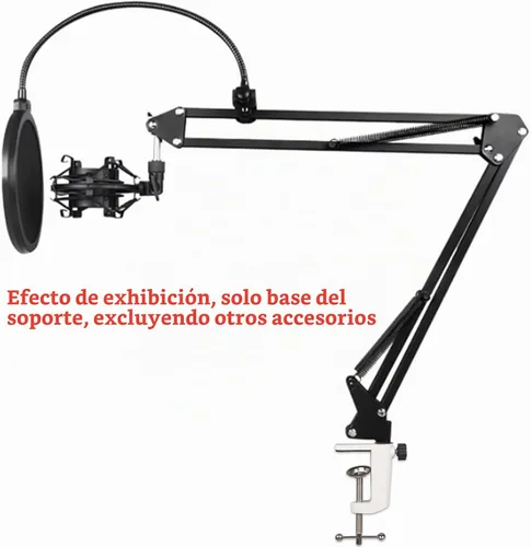 Vista 7 de Soporte de lámpara universal con abrazadera en C Base de abrazadera de montaje de escritorio para luces de brazo oscilante, iluminación de Blanco