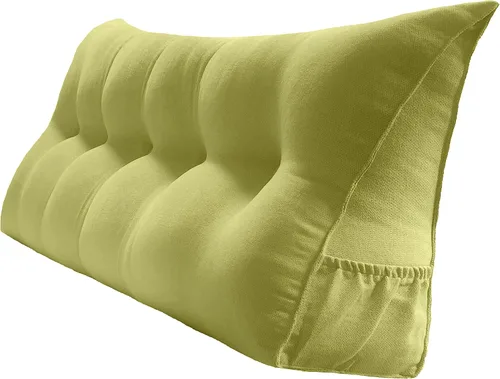 Vista 16 de Peachwell Almohada triangular de lectura para reposo en cama, cojín de refuerzo grande para cabecero, respaldo, almohada de cuña con funda extraíble