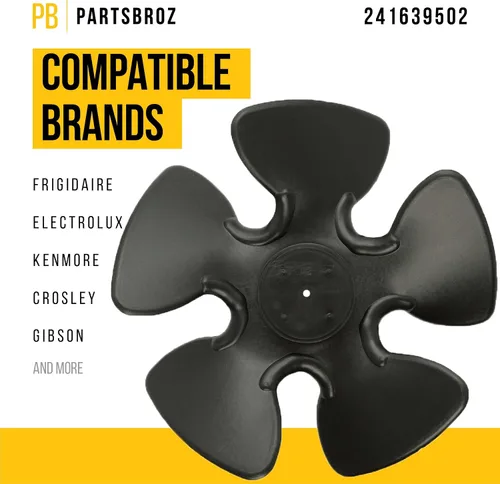 Vista 2 de PartsBroz 241639502 Cuchilla del motor del ventilador del condensador – Compatible con Frigidaire Kenmore Electrolux Crosley Refrigerador de bebidas
