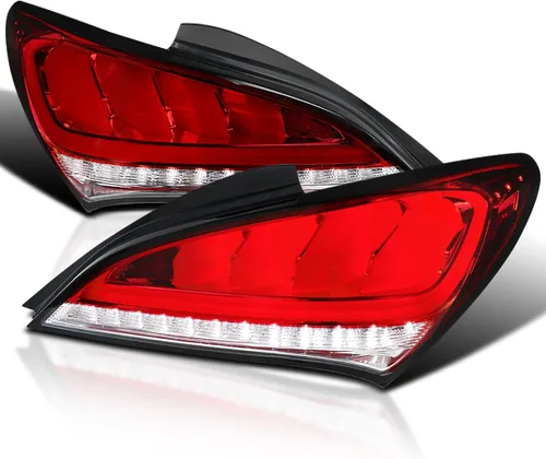 Vista 8 de Spec-D Tuning Negro carcasa transparente lente secuencial LED luces traseras para Hyundai Genesis Coupe 2Dr 2010-2016 Conjunto de luces traseras
