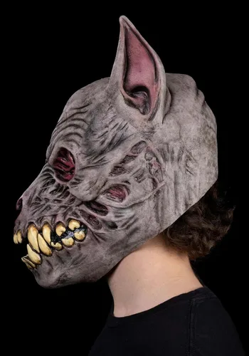 Vista 5 de Fun Costumes Máscara de perro diablo adulto - Máscaras inmortales