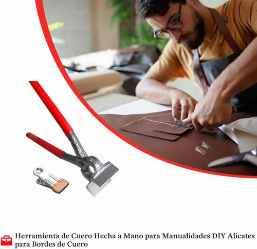Vista 4 de Alicates planos Herramientas de fabricación de cuero Herramienta de costura de silla de montar de caballo resistente Alicates de cuero con 12
