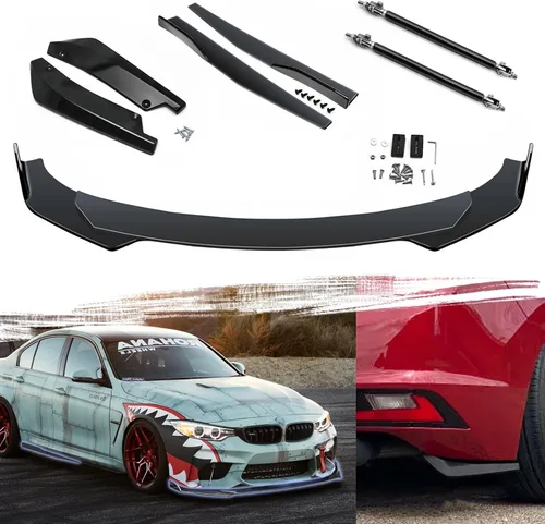 Vista 21 de x xotic tech Labio Universal para Parachoques Delantero Alerón de Barbilla Divisor Difusor Protector de Ala Moldura Kit de Carrocería de Coche