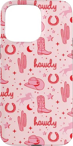 Vista 31 de Funda estética para iPhone 17, diseño de vaquera rosa pastel